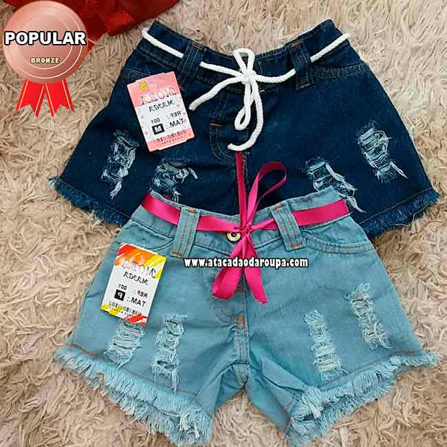Shorts Infantil Jeans Personalizados 2 a 6 Anos Shorts Infantil Jeans Personalizados 2 a 6 Anos