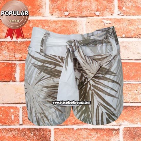 Short Em Tricoline com Bolso M/G Short Em Tricoline com Bolso M/G