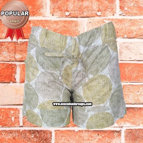 Short Em Tricoline com Bolso M/G Short Em Tricoline com Bolso M/G