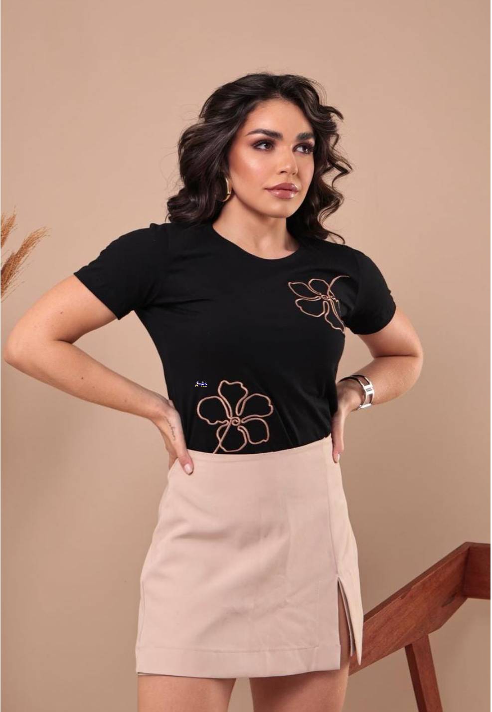 Tshirt Algodão Bordada Fernanda