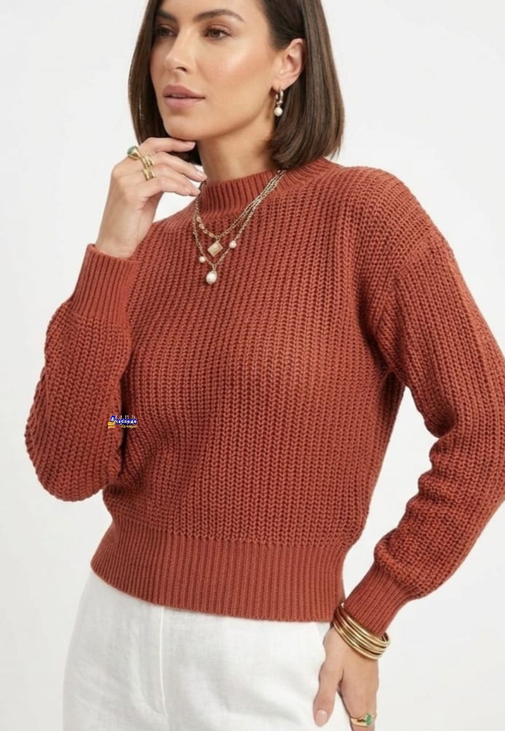 Blusa Manga Longa Tricot