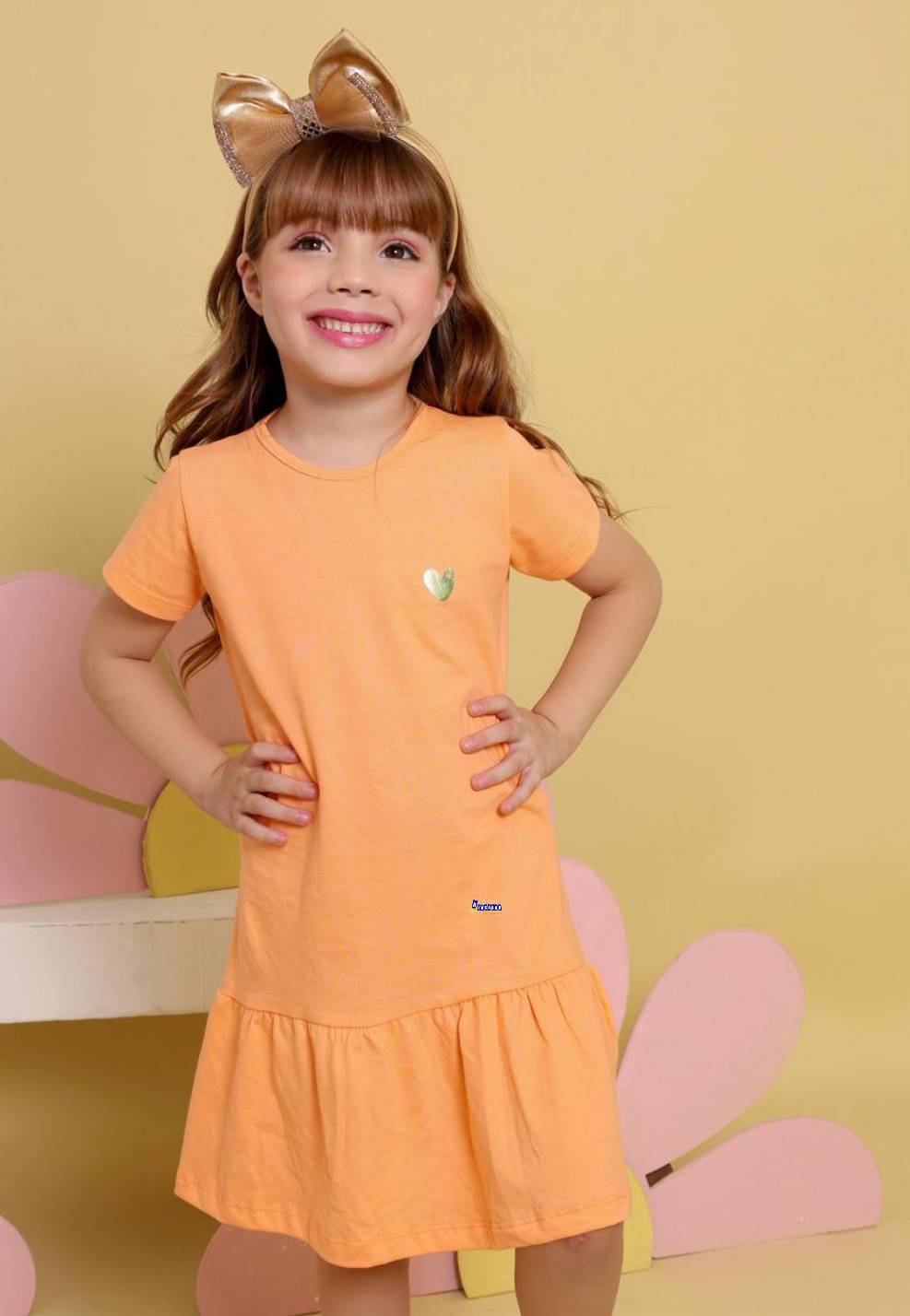 Vestido Infantil Algodão Babado Vestido Infantil Algodão Babado