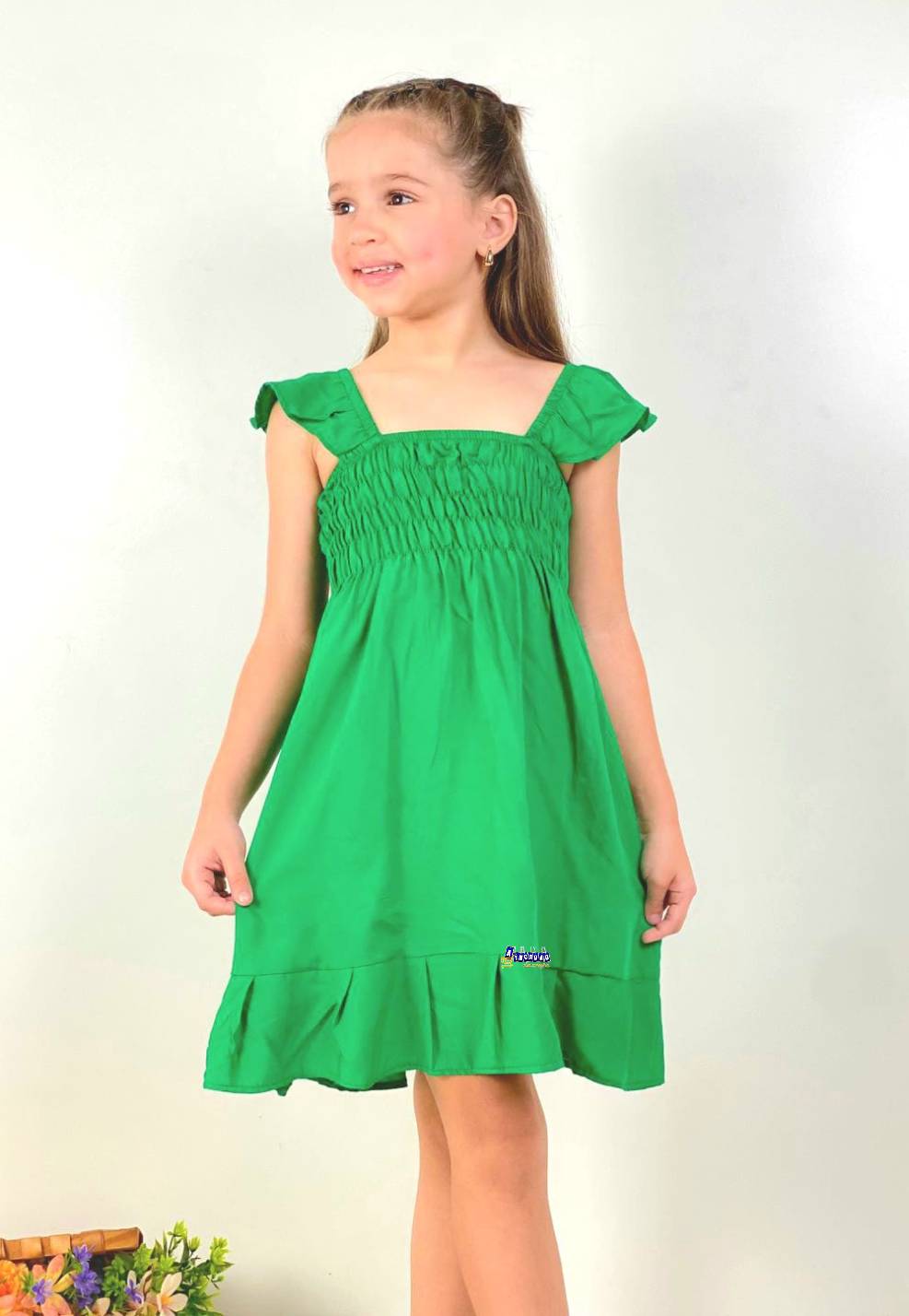 Vestido Infantil Com Lastex na Cintura