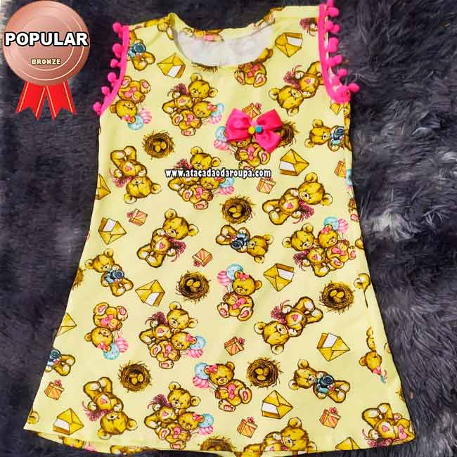 Vestido Infantil Summer Plex 3 a 4 Anos Vestido Infantil Summer Plex 3 a 4 Anos