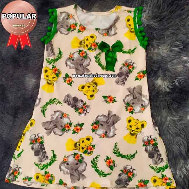 Vestido Infantil Summer Plex 3 a 4 Anos Vestido Infantil Summer Plex 3 a 4 Anos