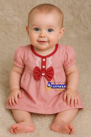 Vestido Para Bebe Em Tricoline