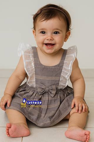 Vestido para bebê rodado