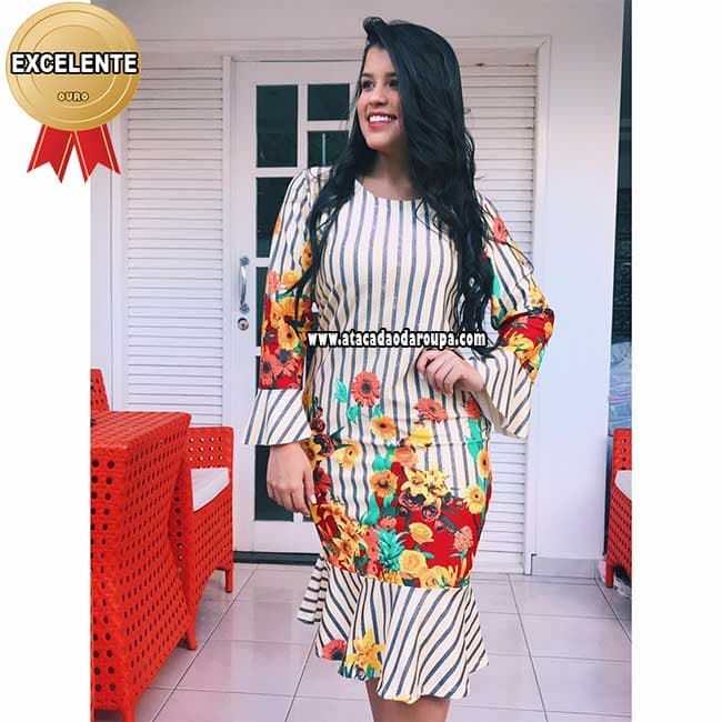 Vestido Midi Manga Longa M/G Vestido Midi Manga Longa M/G