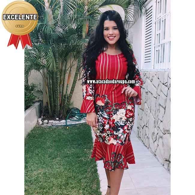 Vestido Midi Manga Longa M/G Vestido Midi Manga Longa M/G