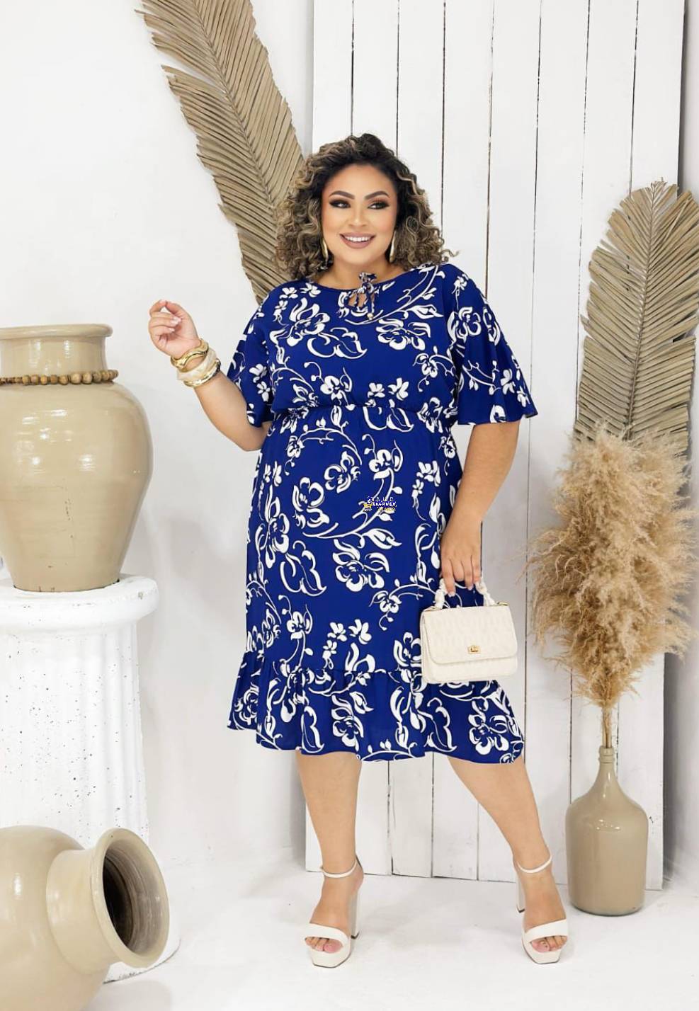 Vestido Feminino Plus Size Estampado Vestido Feminino Plus Size Estampado