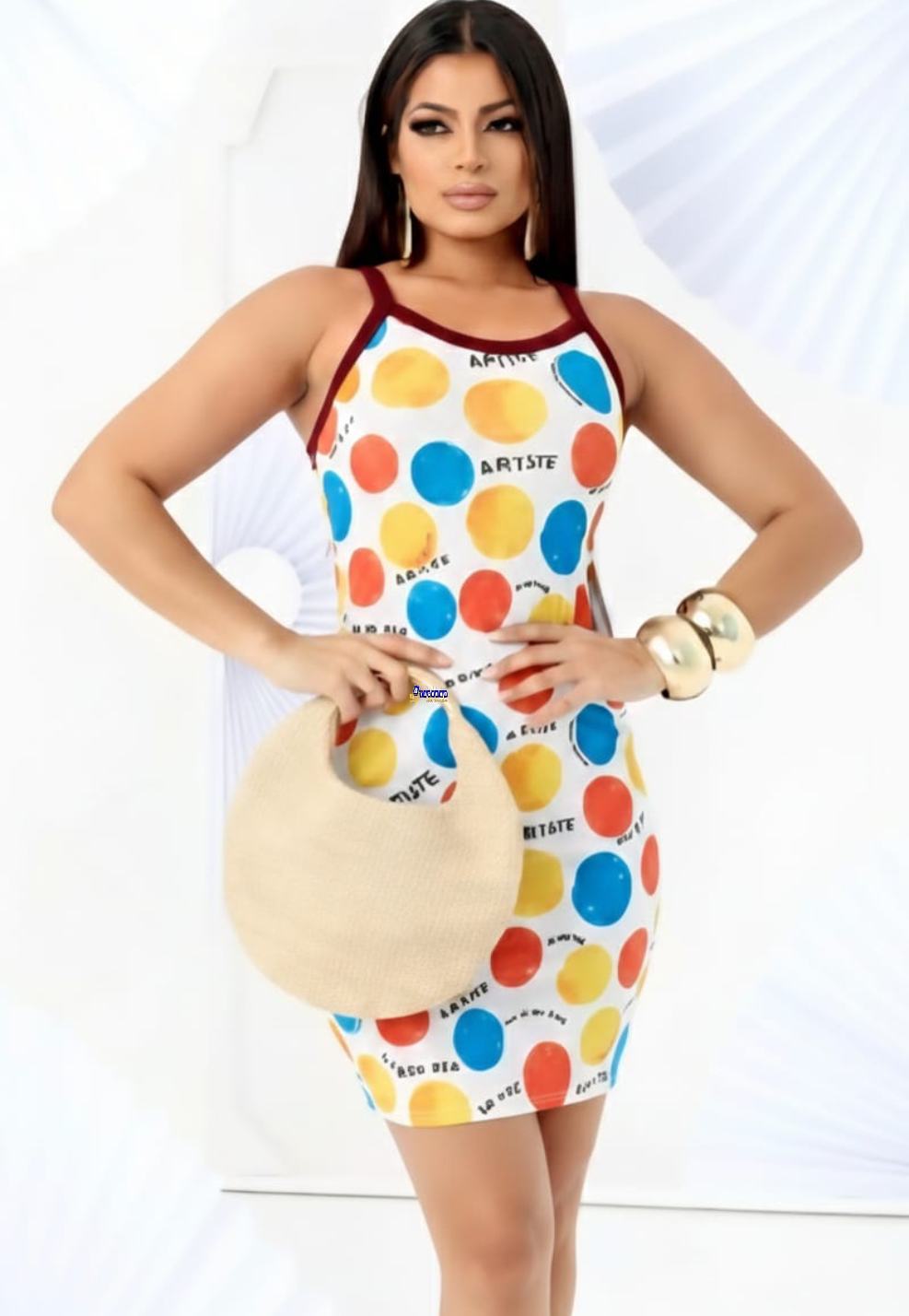 Vestido Alcinha Curto Estampado Vestido Alcinha Curto Estampado