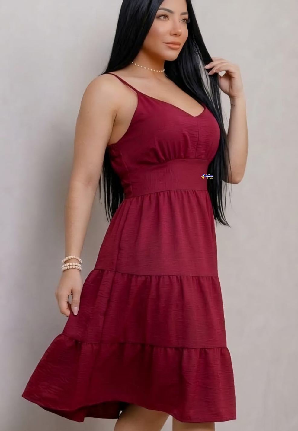 Vestido Feminino Alça três Marias Vestido Feminino Alça três Marias