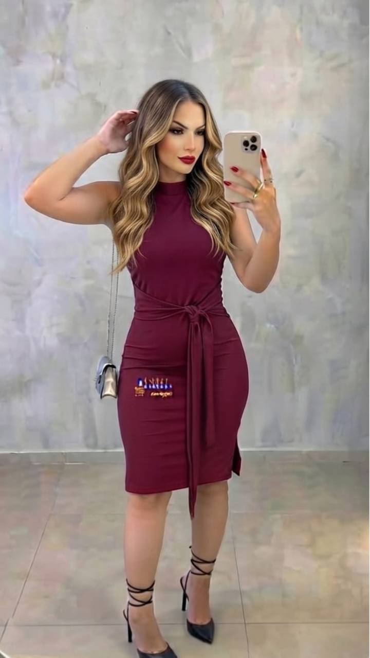 Vestido Isabelly Regata Com Laço Vestido Isabelly Regata Com Laço