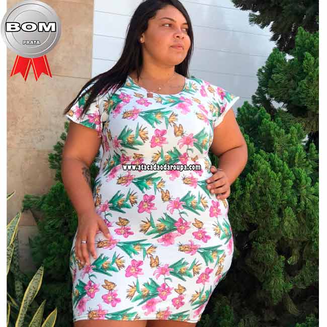 Vestidos Plus Size Malha Leila