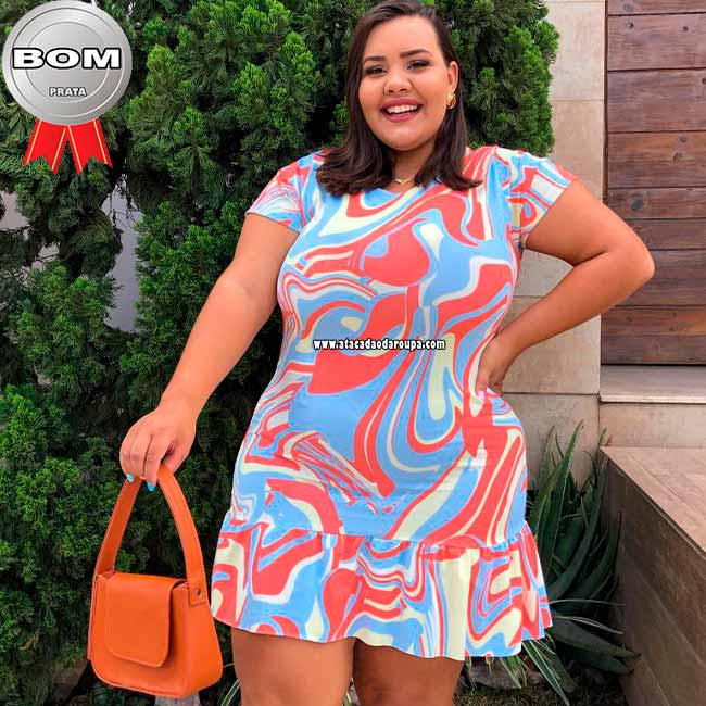 Vestido Suplex Fit Plus Size GG Vestido Suplex Fit Plus Size GG