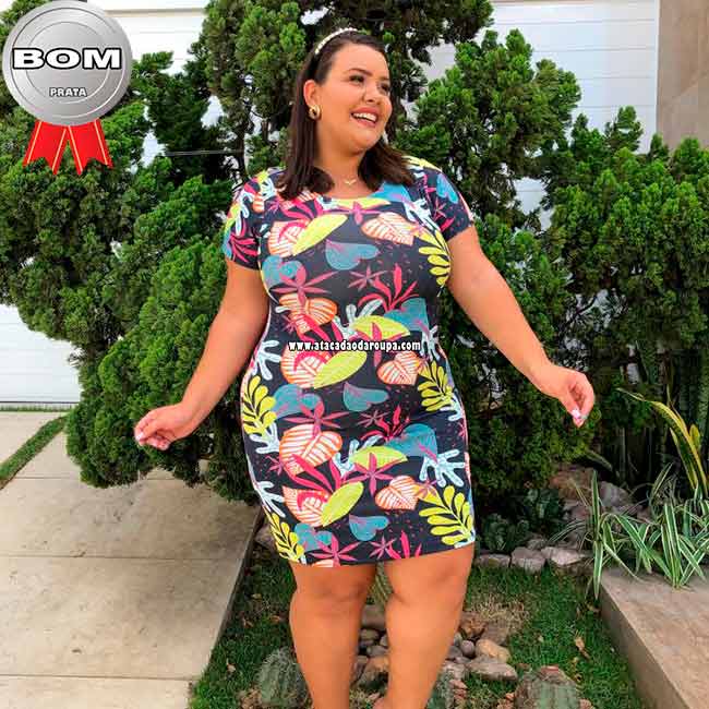 Vestido Suplex Fit Plus Size GG Vestido Suplex Fit Plus Size GG