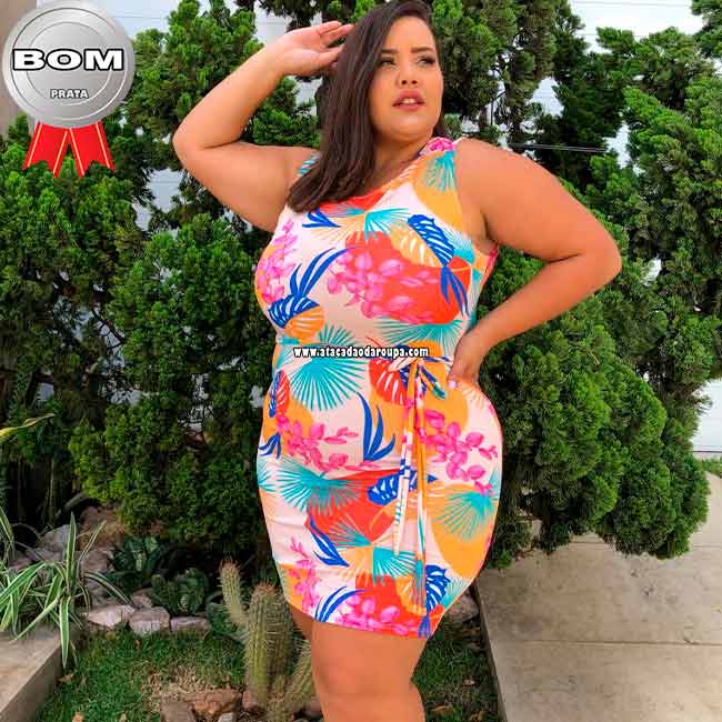 Vestido Suplex Fit Plus Size GG Vestido Suplex Fit Plus Size GG