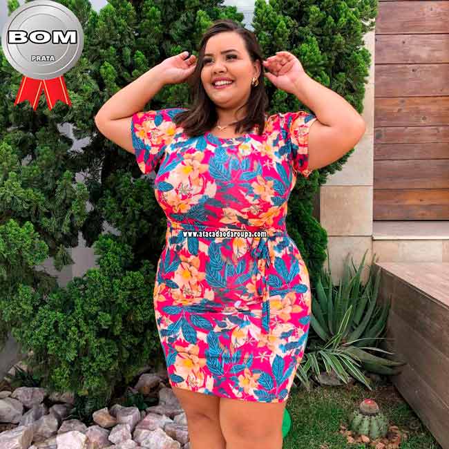 Vestido Suplex Fit Plus Size GG Vestido Suplex Fit Plus Size GG
