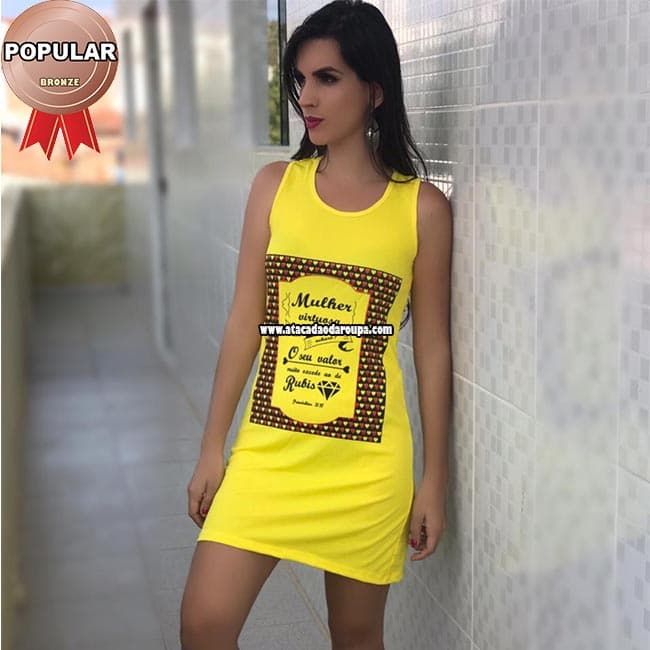 Vestido Regata Curto Feminina.