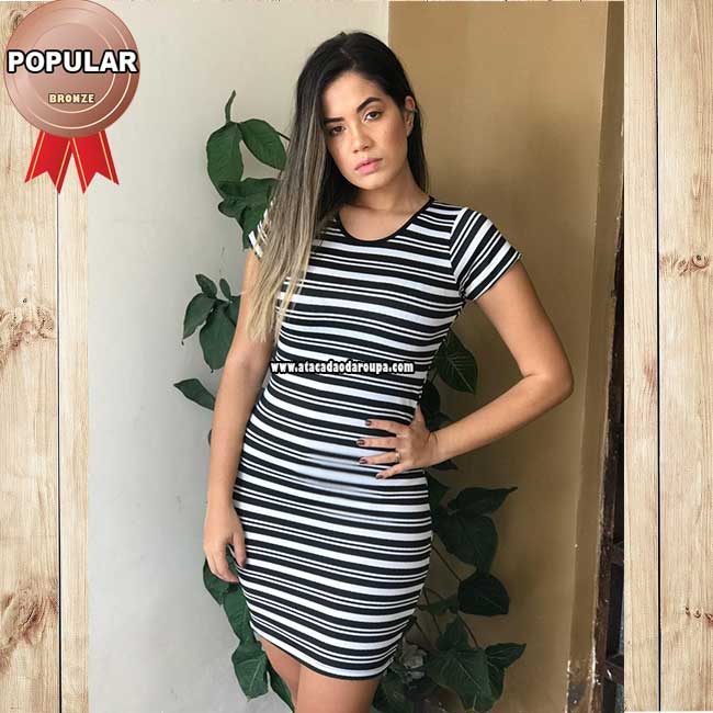 Vestidos Listrados Crepe M Vestidos Listrados Crepe M