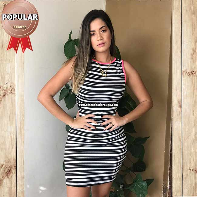 Vestidos Listrados Crepe M Vestidos Listrados Crepe M